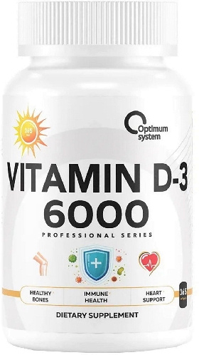 БАД Optimum System Витамин-Д 6000 365 капсул