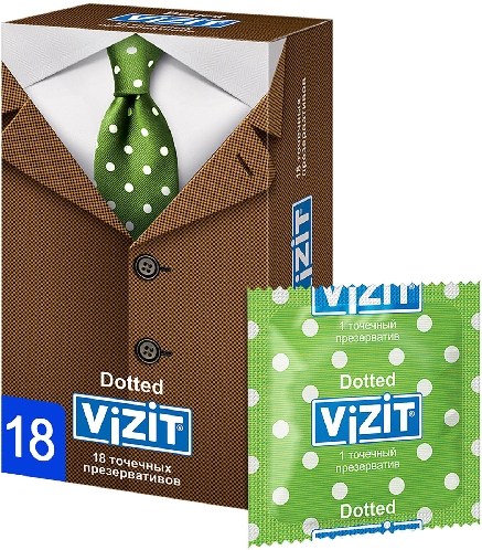 Презервативы ViZiT Dotted с точечным  Уфа
