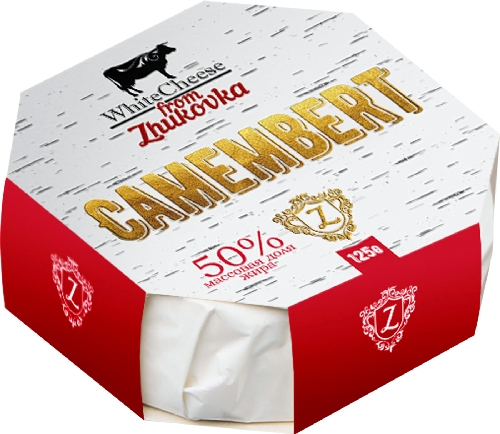 Сыр White Cheese from Zhukovka Камамбер с белой плесенью 50% 125г