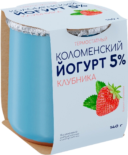 Йогурт Коломенский Клубника 5% 140г  Ахтубинск