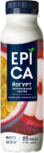 Йогурт питьевой Epica Маракуйя-Мангостин 2.5%