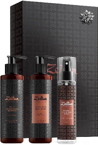 Подарочный набор Zeitun для мужчин Актив 24 Шампунь для волос и бороды Гель для душа Дезодорант