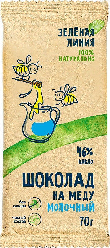 Шоколад Зеленая Линия на меду  Волгоград