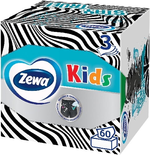 Салфетки бумажные Zewa Kids 3D  Калининград