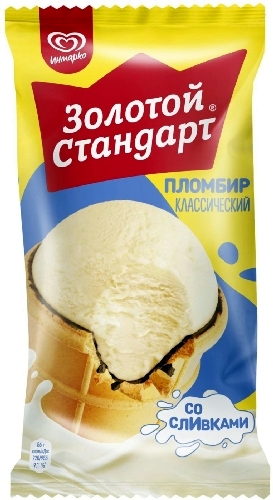 Мороженое Золотой Стандарт Пломбир Классический 12% 86г